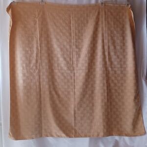 Vintage Gold Square Woven Jacquard Tablecloth 52 X 50.5" EUC